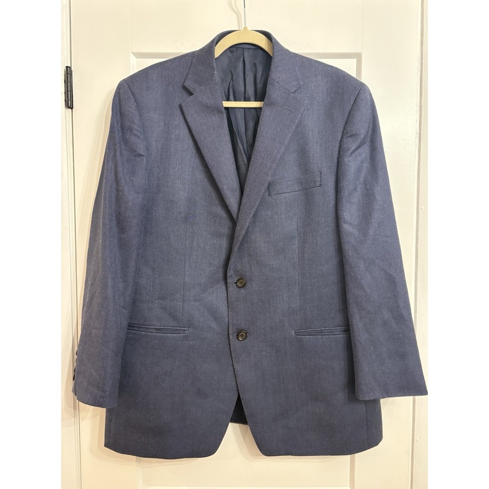 Lauren Ralph Lauren Men's Blue‎ Silk Blend 2-Button Sport Coat Blazer Size 44 R